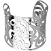 Inox Jewelry 316L Stainless Steel Wide Swirl Cuff Bracelet