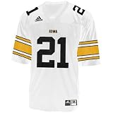 Adidas Iowa Hawkeyes #21 White Replica Football Jersey