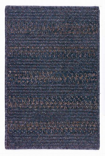 Casual Braided Indoor/Outdoor Area Rug Kitchen Carpet Lapis Blue 2' x 3' rectangle Reversible Stain Resistant Super-Soft Chenille