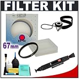 B+W Digital 67mm UV Haze MRC Lens Filter + Accessory Kit for Canon, Nikon, Sony, Olympus & Pentax Lenses