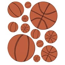 Instant Murals Basketball Wall Transfer Stickers - Sports Basketball Balls