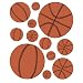 Instant Murals Basketball Wall Transfer Stickers - Sports Basketball Balls