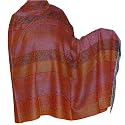Shawls for Girls Jamawar Wool Scarves Jacquard Design 80 x 40 inches(jmwr652)
