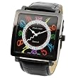 [ブラックジョーカー]腕時計 ダイヤモンド&Swarovski(スワロフスキー) ザ・ルーレット 牛革レザー イタリア革ベルト メンズ