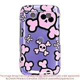 Purple with Multi Pink Skull Snap on Hard Skin Cover Case for Blackberry Bold 2 Bold2 9700 + Belt Clip