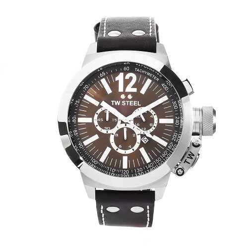 TW Steel Men's CE1012 CEO Canteen Brown Leather Brown Chronograph Dial Watch