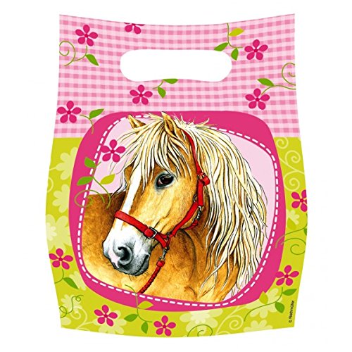 Imagen principal de CHARMING HORSES - Invitación de Cumpleaños tarjetas + 6 sobres + 72 Regalos para invitados