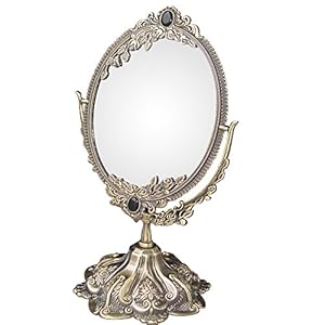 Amazon.com: Richblue Antique Two Sided Swivel Oval Desktop Vanity ...