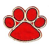 Clifford the Big Red Dog RED PAW PRINT Embroidered Iron On / Sew On Patch ~ golden retriever