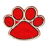 Clifford the Big Red Dog RED PAW PRINT Embroidered Iron On / Sew On Patch ~ golden retriever ~ Clifford