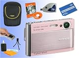 Sony DSC-T70 (Pink) Digital Camera Kit 1GB Pro DUO + Reader + Case + Screen Guard + Mini Tripod  More!