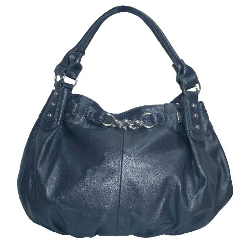 Large Slouchy Hobo Handbag (Navy Blue)
