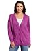 Jones New York Women's Plus-Size V-neck Cardigan With Cabling, Hyacinth, 2X