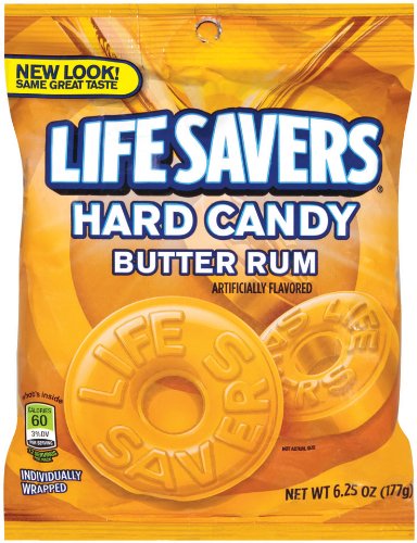 LifeSavers Butter Rum Hard Candy, 6.25-Ounce Bags (Pack of 12)
