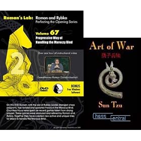 Click here to buy Roman's Labs Chess: Progressive way of Handling the Maroczy Bind & ChessCentral's Art of War....