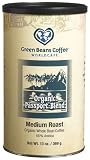 Green Beans Coffee Organic Passport Blend Medium Roast Coffee, 13.0 -Ounce Tins (Pack of 2)