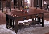 Mission Style Coffee Table With Drawers