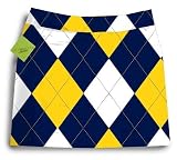 Loudmouth Golf Womens Skorts: Blue & Gold Mega - Size 2