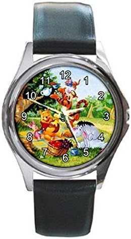 WINNIE THE POOH Tigger Round Metal Watch Leatherband