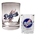 Los Angeles Dodgers MLB Rocks Glass & Square Shot Glass Set - Primary Logo
