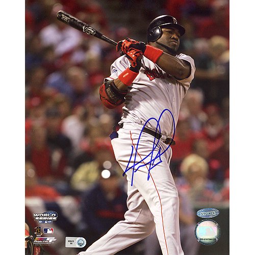 Steiner Sports MLB David Ortiz 2004 WS Game 4 Double Autographed 8-by-10-Inch Photograph