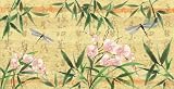 Plastic Tablecover 54 x 108, Ivory Asian Dragonfly - 6 Count