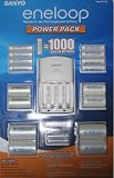 Sanyo Eneloop Power Pack with Battery Charger, 8 AA & 2 AAA Batteries Plus 4 C & 4 D Size Adapter