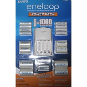 Sanyo Eneloop Power Pack with Battery Charger, 8 AA & 2 AAA Batteries Plus 4 C & 4... by Sanyo