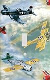 Fighter Plane Collage Decorative Switchplate Cover