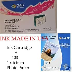 Compatible Epson T5846 PictureMate Picture Mate inkjet printer ink cartridge with 100-Sheet 4x6 G&G brand Glossy Photo Print Pack for Epson Pal Flash Snap Zoom PM200/PM-200 PM240/PM-240 PM260/PM-260 PM280/PM-280 PM290/PM-290, officepage Fall Special photo printer