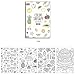 Set of 4 Mini Coloring Books for Adult Relaxation Color Therapy Anti Stress Coloring Books, 16 Pages Each with All Different Theme, Adult Colouring Book of 4.92”X7.20”