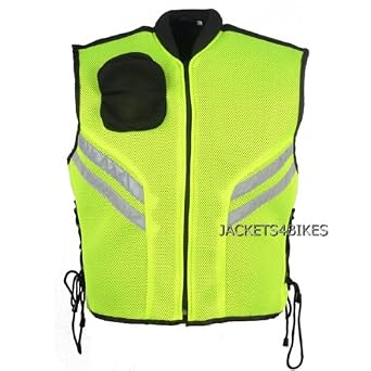 Click here to buy MOTORCYCLE SCOOTER Green Reflective Visibility Vest by Jackets 4 Bikes.