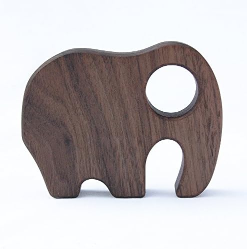 Manzanita Kids Elephant Rattle (Walnut)