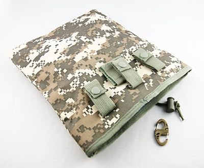 ダンプポーチ マガジン収納 Lサイズ MOLLE対応 (ACU迷彩) 迷彩色カラビナ付き 【 サバゲー 装備 】