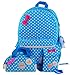 Efreewd Polka Dot 3pcs Kids Book Bag School Backpack Handbag Purse Girls Teen