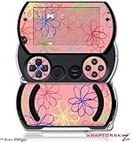 PSPgo Skin and Screen Protector Kit - Kearas Flowers on Pink fits Sony PSP  ....