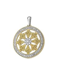 14K Two-Tone Gold Diamond Pendant - 0.50 Ct. -- LIFETIME WARRANTY