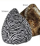 Pharao24 Sitzsack Afro XL 200 Schwarz Zebra