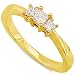 Three Stone Princess Cut Diamond Ring 1/4ctw (IJ/I1) in Yellow Gold