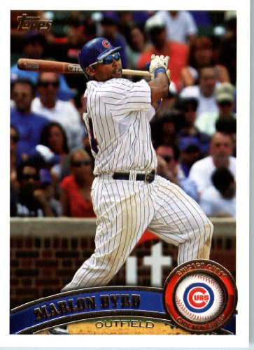 2011 Topps Baseball Card #154 Marlon Byrd - Chicago Cubs - MLB Trading Card In A Protective Screwdown Case