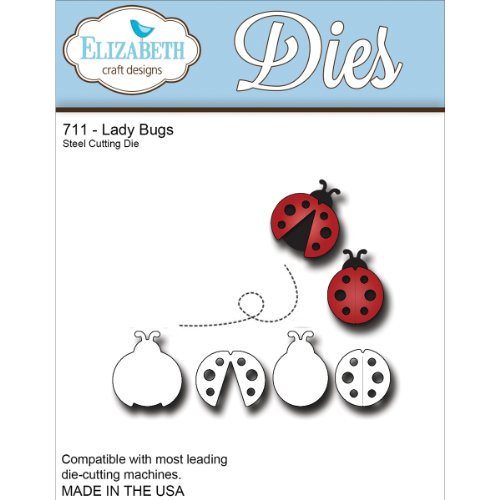 Elizabeth Craft Designs Elizabeth Craft Metal Die, Ladybugs