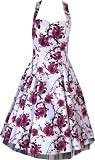 Pretty Kitty Fashion – Robe – Blanc et Fleurs Rose