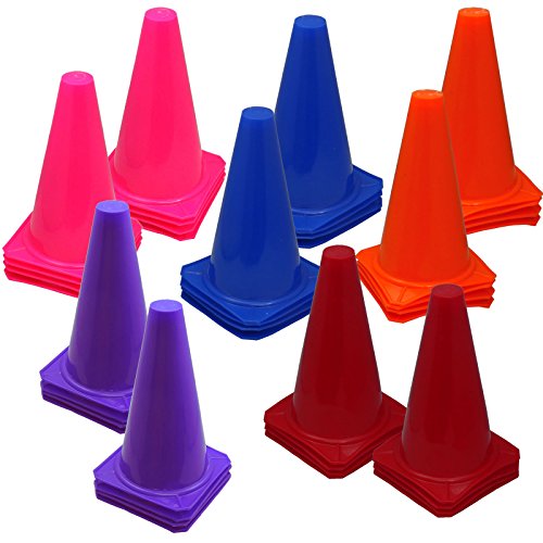 BlueDot Trading 9" Cones (40 Pack), Assorted Colors
