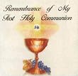 100 First Communion Mini Remembrances Cards in English, 1.5" x 2.5"