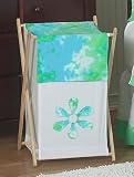 Baby and Kids Clothes Laundry Hamper for Turquoise and Lime Tie Dye Bedding