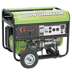 All Power America APG3560 6,000 Watt 13 HP OHV Propane Powered Generator with Electric Start & Wheel Kit