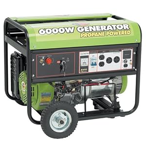 Buy All Power America APG3560 6,000 Watt 13 HP OHV Propane Powered Generator with Electric Start & Wheel Kit with best Price