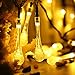 Covboa Solar String Lights, 20ft 30 LED Water Drop Solar Lights Outdoor String Fairy Waterproof Lights Garden Decorations Christmas Lights for Room, Patio, Home, Party,Yard (Warm White)