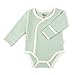 Tadpoles Organic Cotton Pin-Stripe Kimono-Style Bodysuit