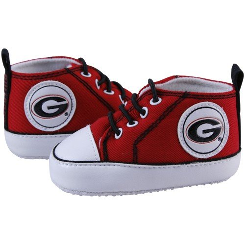 Georgia Bulldogs Infant Red Crawler Sneakers (6-9 Months)